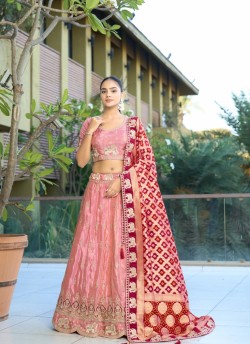 Pink Pure Cosmos Viscose Lehenga Choli | Occasion Vol-13 5055