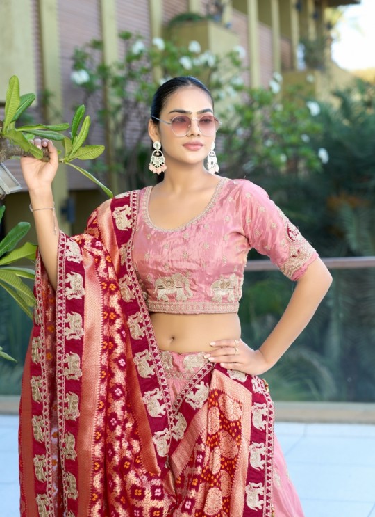 Pink Pure Cosmos Viscose Lehenga Choli | Occasion Vol-13 5055