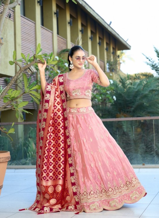 Pink Pure Cosmos Viscose Lehenga Choli | Occasion Vol-13 5055