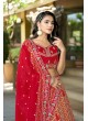 Red Pure Viscose Silk Lehenga Choli | Occasion Vol-13 5056