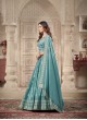 Sky Blue Soft Paper Silk with Real Mirror & Thread Embroidery Occasions Vol-07 5027 Sky Blue Soft Paper Silk with Real Mirror & Thread Embroidery Occasions Vol-07 5027