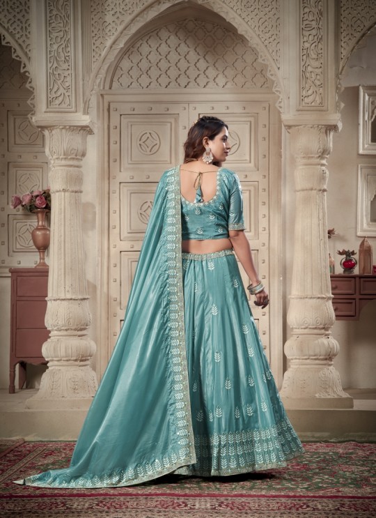 Sky Blue Soft Paper Silk with Real Mirror & Thread Embroidery Occasions Vol-07 5027 Sky Blue Soft Paper Silk with Real Mirror & Thread Embroidery Occasions Vol-07 5027