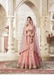 Dark Peach Net Leheng Diamond & Thread Work | OCCASIONS VOL-09 5031 Dark Peach Net Leheng Diamond & Thread Work | OCCASIONS VOL-09 5031