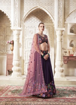 Wine Silk Lehenga Ton to Ton Sequence Work | OCCASIONS VOL-09 5033