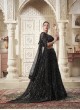 Blossom Black Premium Net with Heavy Zarkan & Sequin Work Women in Black 15002 Blossom Black Premium Net with Heavy Zarkan & Sequin Work Women in Black 15002