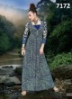 Blue Silk Crape Printed Party Wear Gown Blush Vol 12 7172 By Bansi SC/003024