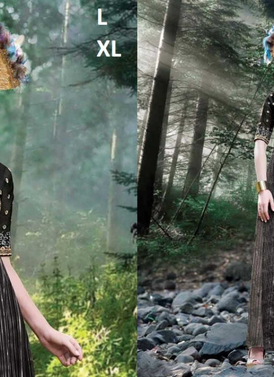 Black Georgette Printed Party Wear Gown Blush Vol 21 7177 By Bansi SC/003029 Black Georgette Printed Party Wear Gown Blush Vol 21 7177 By Bansi SC/003029