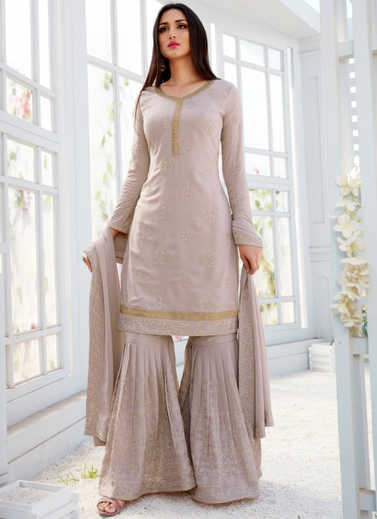 Pink Georgette Embroidered Garara Suits For Bridesmaids Saleha 501 By Bela Fashion SC/015269