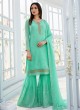 Sea Green Georgette Embroidered Garara Suits For Bridesmaids Saleha 502 By Bela Fashion SC/015270