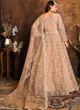 1904 Peach Net Embroidered Semi-Stitched Anarkali Suit 1904 Peach Net Embroidered Semi-Stitched Anarkali Suit