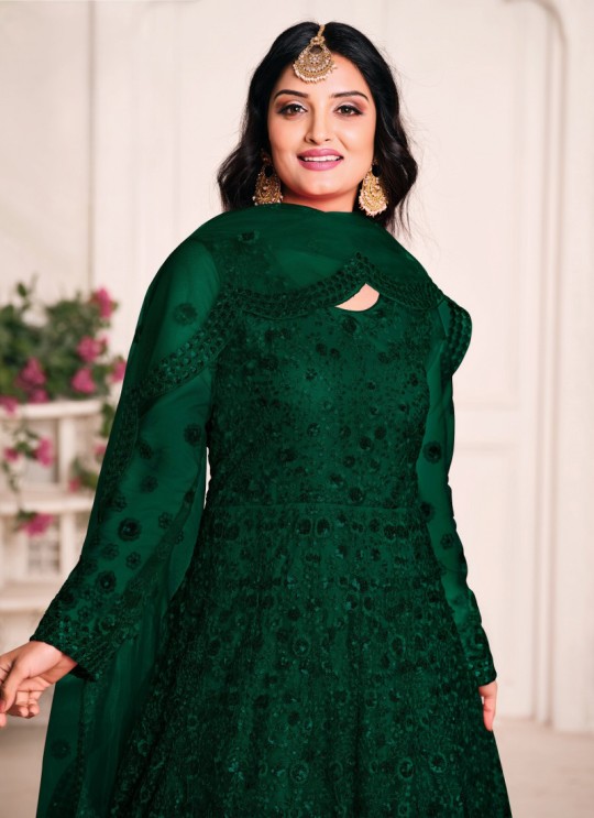 2102 Green Net Embroidered Semi-Stitched Anarkali Suit 2102 Green Net Embroidered Semi-Stitched Anarkali Suit