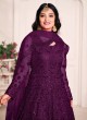 2103 Wine Net Embroidered Semi-Stitched Anarkali Suit 2103 Wine Net Embroidered Semi-Stitched Anarkali Suit