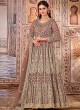 2703 Light Brown Net Embroidered Semi-Stitched Anarkali Suit 2703 Light Brown Net Embroidered Semi-Stitched Anarkali Suit