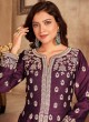 3302 Wine Art Silk Embroidered Semi-Stitched Anarkali Suit 3302 Wine Art Silk Embroidered Semi-Stitched Anarkali Suit