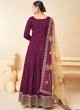 5202 Rani Pink Tafeta Butti Silk Embroidered Semi-Stitched Anarkali Suit 5202 Rani Pink Tafeta Butti Silk Embroidered Semi-Stitched Anarkali Suit