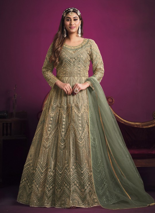 5602 Sea Green Net Embroidered Semi-Stitched Anarkali Suit 5602 Sea Green Net Embroidered Semi-Stitched Anarkali Suit