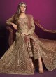 5604 Peach Net Embroidered Semi-Stitched Anarkali Suit 5604 Peach Net Embroidered Semi-Stitched Anarkali Suit