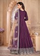 6602 Wine Tafeta Butti Silk Embroidered Semi-Stitched Anarkali Suit 6602 Wine Tafeta Butti Silk Embroidered Semi-Stitched Anarkali Suit