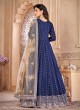 6603 Blue Tafeta Butti Silk Embroidered Semi-Stitched Anarkali Suit 6603 Blue Tafeta Butti Silk Embroidered Semi-Stitched Anarkali Suit