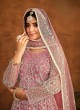 7204 Peach Net Embroidered Semi-Stitched Anarkali Suit 7204 Peach Net Embroidered Semi-Stitched Anarkali Suit