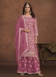 7401 Pink Faux Georgette Embroidered Semi-Stitched Palazzo Suit 7401 Pink Faux Georgette Embroidered Semi-Stitched Palazzo Suit