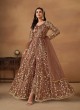 7904 Brown Net Embroidered Semi-Stitched Anarkali Suit 7904 Brown Net Embroidered Semi-Stitched Anarkali Suit