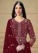 8104 Red Faux Georgette Embroidered Semi-Stitched Anarkali Suit 8104 Red Faux Georgette Embroidered Semi-Stitched Anarkali Suit