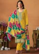 8603 Mustard Chinon Silk Embroidered Semi-Stitched Salwar Kameez 8603 Mustard Chinon Silk Embroidered Semi-Stitched Salwar Kameez