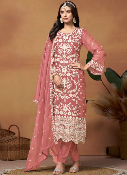 8804 Peach Organza Embroidered Semi-Stitched Salwar Kameez 8804 Peach Organza Embroidered Semi-Stitched Salwar Kameez