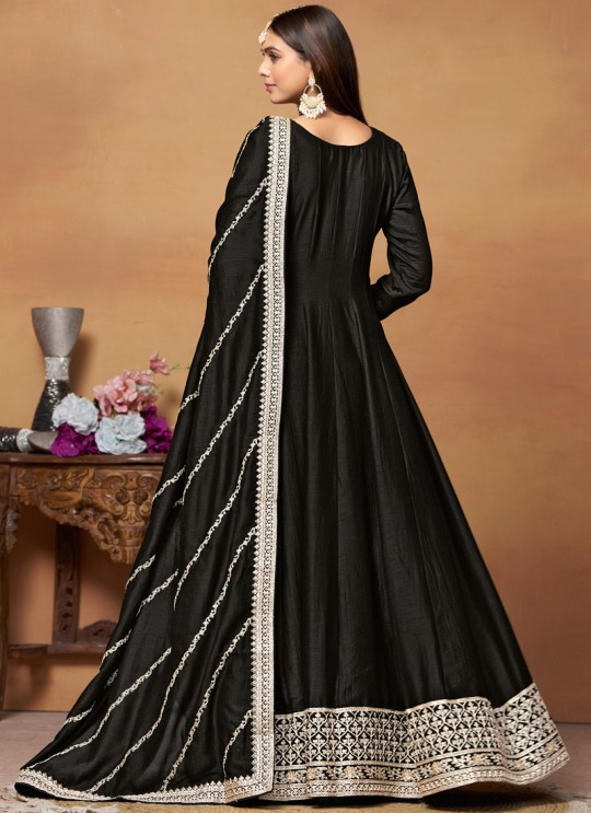 8901 Black Art Silk Embroidered Semi-Stitched Anarkali Suit 8901 Black Art Silk Embroidered Semi-Stitched Anarkali Suit