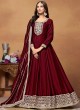 8904 Red Art Silk Embroidered Semi-Stitched Anarkali Suit 8904 Red Art Silk Embroidered Semi-Stitched Anarkali Suit