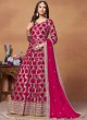 9104 Pink Dola Jacquard Embroidered Semi-Stitched Anarkali Suit 9104 Pink Dola Jacquard Embroidered Semi-Stitched Anarkali Suit