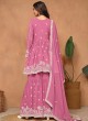 9401 Pink Faux Georgette Embroidered Semi-Stitched Sharara Suit 9401 Pink Faux Georgette Embroidered Semi-Stitched Sharara Suit