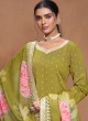 9703 Teal Green Roman Silk Embroidered Semi-Stitched Sharara Suit 9703 Teal Green Roman Silk Embroidered Semi-Stitched Sharara Suit