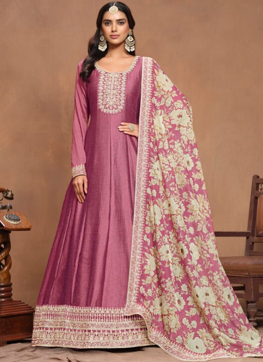 9801 Pink Art Silk Embroidered Semi-Stitched Anarkali Suit 9801 Pink Art Silk Embroidered Semi-Stitched Anarkali Suit