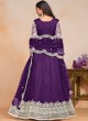 20102 Purple Net Embroidered Semi-Stitched Anarkali Suit 20102 Purple Net Embroidered Semi-Stitched Anarkali Suit