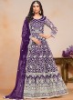20102 Purple Net Embroidered Semi-Stitched Anarkali Suit 20102 Purple Net Embroidered Semi-Stitched Anarkali Suit