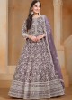 20502 Lavender Net Embroidered Semi-Stitched Anarkali Suit 20502 Lavender Net Embroidered Semi-Stitched Anarkali Suit