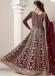 206D Maroon Faux Georgette Embroidered Semi-Stitched Anarkali Suit 206D Maroon Faux Georgette Embroidered Semi-Stitched Anarkali Suit