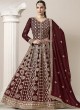 206D Maroon Faux Georgette Embroidered Semi-Stitched Anarkali Suit 206D Maroon Faux Georgette Embroidered Semi-Stitched Anarkali Suit