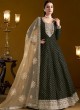 207A Black Chanderi Butti Embroidered Semi-Stitched Anarkali Suit 207A Black Chanderi Butti Embroidered Semi-Stitched Anarkali Suit