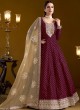 207B Maroon Chanderi Butti Embroidered Semi-Stitched Anarkali Suit 207B Maroon Chanderi Butti Embroidered Semi-Stitched Anarkali Suit