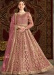209A Peach Net Embroidered Semi-Stitched Anarkali Suit 209A Peach Net Embroidered Semi-Stitched Anarkali Suit