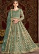 209B Teal Blue Net Embroidered Semi-Stitched Anarkali Suit 209B Teal Blue Net Embroidered Semi-Stitched Anarkali Suit