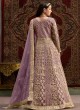 209C Purple Net Embroidered Semi-Stitched Anarkali Suit 209C Purple Net Embroidered Semi-Stitched Anarkali Suit