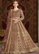 209D Brown Net Embroidered Semi-Stitched Anarkali Suit 209D Brown Net Embroidered Semi-Stitched Anarkali Suit