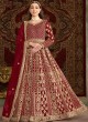 210B Maroon Net Embroidered Semi-Stitched Anarkali Suit 210B Maroon Net Embroidered Semi-Stitched Anarkali Suit