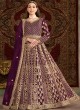 210C Purple Net Embroidered Semi-Stitched Anarkali Suit 210C Purple Net Embroidered Semi-Stitched Anarkali Suit