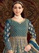 210D Teal Blue Net Embroidered Semi-Stitched Anarkali Suit 210D Teal Blue Net Embroidered Semi-Stitched Anarkali Suit