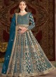 210D Teal Blue Net Embroidered Semi-Stitched Anarkali Suit 210D Teal Blue Net Embroidered Semi-Stitched Anarkali Suit
